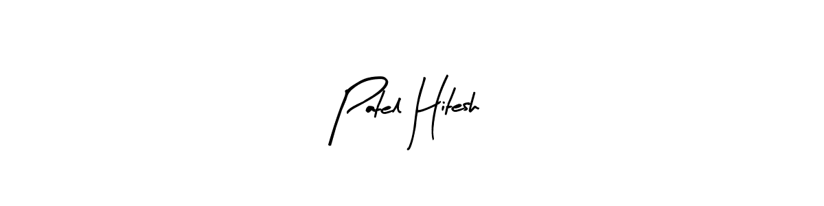 Similarly Arty Signature is the best handwritten signature design. Signature creator online .You can use it as an online autograph creator for name Patel Hitesh. Patel Hitesh signature style 8 images and pictures png