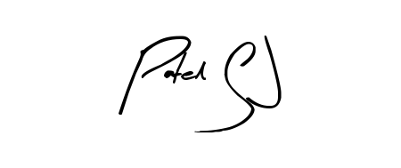 Enhance your business communications with Patel S J signature in Arty Signature lettering. Clean, modern, and universally compatible. Patel S J signature style 8 images and pictures png