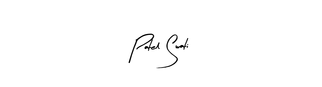 Make a beautiful signature design for name Patel Swati. With this signature (Arty Signature) style, you can create a handwritten signature for free. Patel Swati signature style 8 images and pictures png