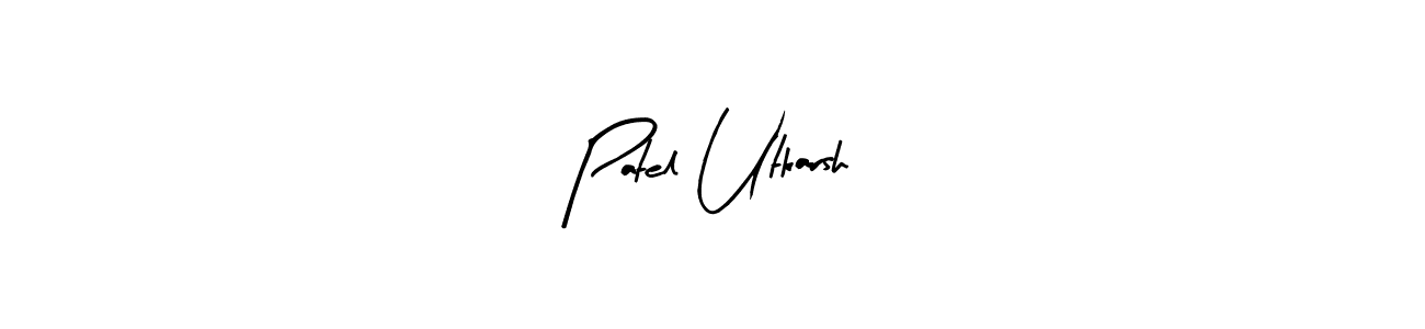 This is the best signature style for the Patel Utkarsh name. Also you like these signature font (Arty Signature). Mix name signature. Patel Utkarsh signature style 8 images and pictures png