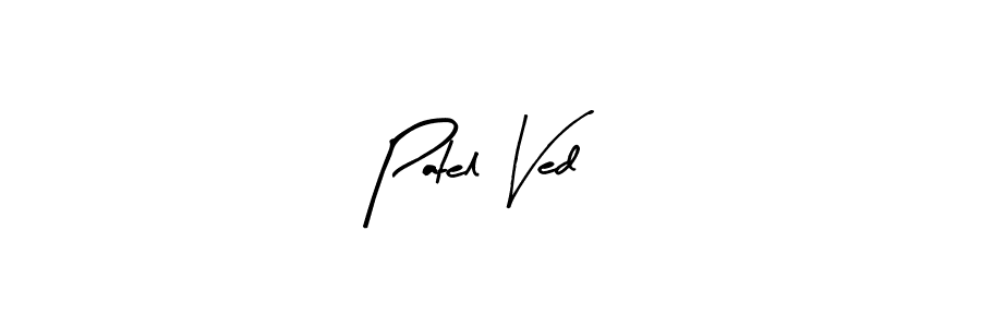 How to Draw Patel Ved signature style? Arty Signature is a latest design signature styles for name Patel Ved. Patel Ved signature style 8 images and pictures png