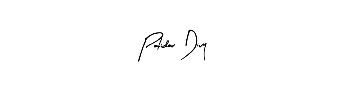 You should practise on your own different ways (Arty Signature) to write your name (Patidar Divy) in signature. don't let someone else do it for you. Patidar Divy signature style 8 images and pictures png