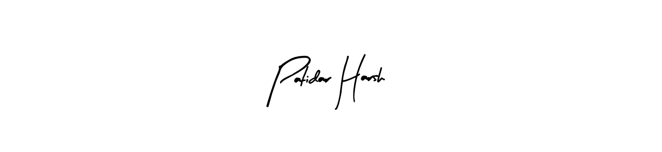 Design your own signature with our free online signature maker. With this signature software, you can create a handwritten (Arty Signature) signature for name Patidar Harsh. Patidar Harsh signature style 8 images and pictures png