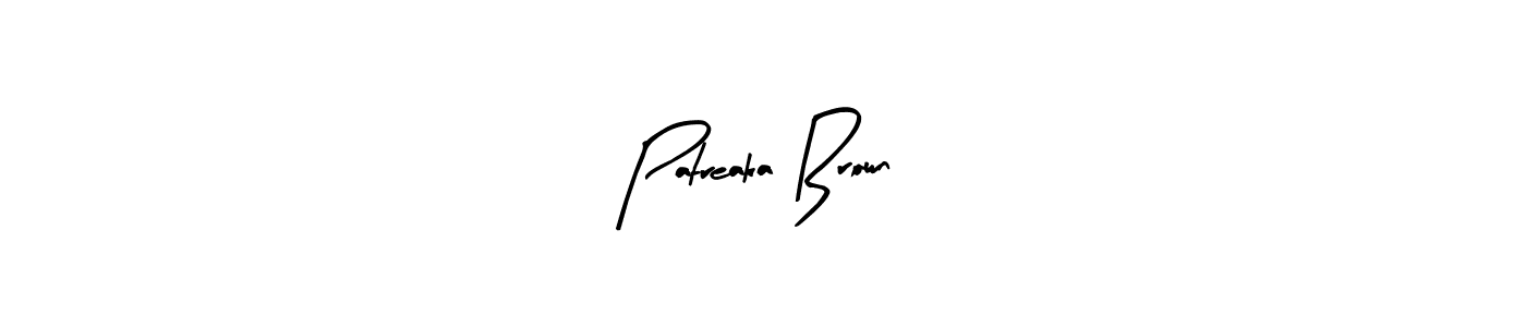 The best way (Arty Signature) to make a short signature is to pick only two or three words in your name. The name Patreaka Brown include a total of six letters. For converting this name. Patreaka Brown signature style 8 images and pictures png