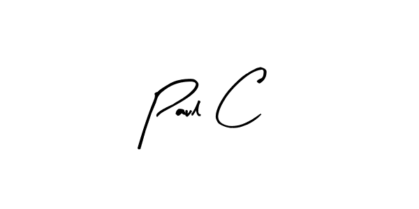 Arty Signature is a professional signature style that is perfect for those who want to add a touch of class to their signature. It is also a great choice for those who want to make their signature more unique. Get Paul C name to fancy signature for free. Paul C signature style 8 images and pictures png