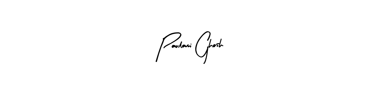 Create a beautiful signature design for name Paulami Ghosh. With this signature (Arty Signature) fonts, you can make a handwritten signature for free. Paulami Ghosh signature style 8 images and pictures png