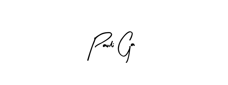 How to make Pauli Ga name signature. Use Arty Signature style for creating short signs online. This is the latest handwritten sign. Pauli Ga signature style 8 images and pictures png