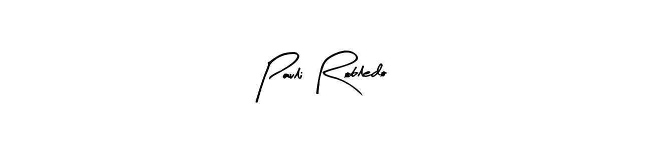 Pauli Robledo stylish signature style. Best Handwritten Sign (Arty Signature) for my name. Handwritten Signature Collection Ideas for my name Pauli Robledo. Pauli Robledo signature style 8 images and pictures png