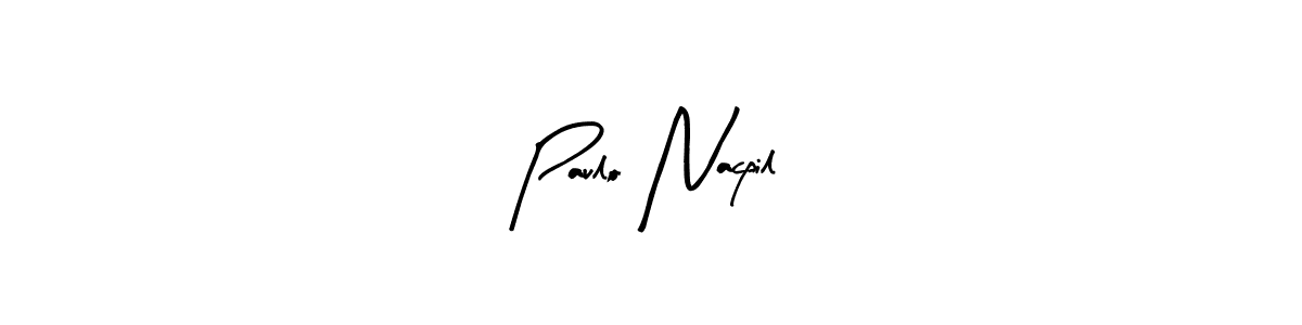 Use a signature maker to create a handwritten signature online. With this signature software, you can design (Arty Signature) your own signature for name Paulo Nacpil. Paulo Nacpil signature style 8 images and pictures png