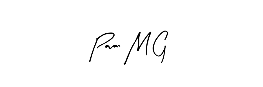 Create a beautiful signature design for name Pavan M G. With this signature (Arty Signature) fonts, you can make a handwritten signature for free. Pavan M G signature style 8 images and pictures png