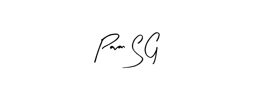 How to make Pavan S G name signature. Use Arty Signature style for creating short signs online. This is the latest handwritten sign. Pavan S G signature style 8 images and pictures png