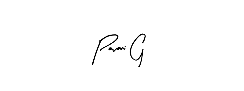 Make a beautiful signature design for name Pavani G. With this signature (Arty Signature) style, you can create a handwritten signature for free. Pavani G signature style 8 images and pictures png