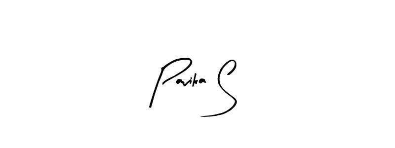 How to make Pavika S name signature. Use Arty Signature style for creating short signs online. This is the latest handwritten sign. Pavika S signature style 8 images and pictures png
