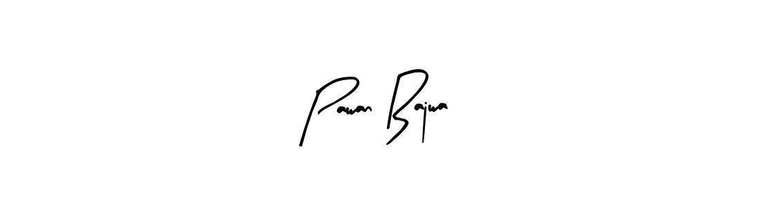 How to make Pawan Bajwa name signature. Use Arty Signature style for creating short signs online. This is the latest handwritten sign. Pawan Bajwa signature style 8 images and pictures png