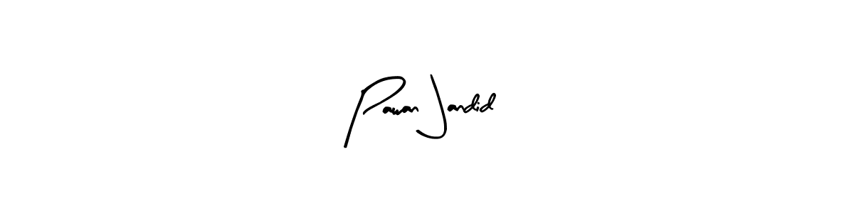 Make a beautiful signature design for name Pawan Jandid. With this signature (Arty Signature) style, you can create a handwritten signature for free. Pawan Jandid signature style 8 images and pictures png