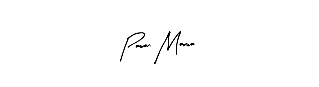 Make a beautiful signature design for name Pawan Marwa. With this signature (Arty Signature) style, you can create a handwritten signature for free. Pawan Marwa signature style 8 images and pictures png