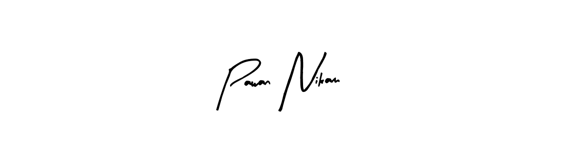 This is the best signature style for the Pawan Nikam name. Also you like these signature font (Arty Signature). Mix name signature. Pawan Nikam signature style 8 images and pictures png