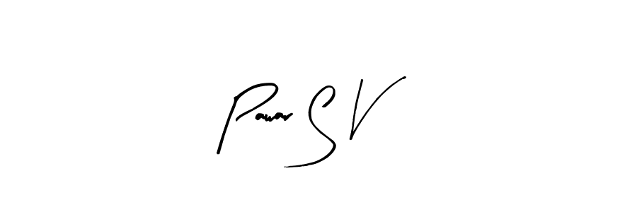 Use a signature maker to create a handwritten signature online. With this signature software, you can design (Arty Signature) your own signature for name Pawar S V. Pawar S V signature style 8 images and pictures png