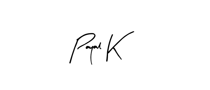 Use a signature maker to create a handwritten signature online. With this signature software, you can design (Arty Signature) your own signature for name Payal K. Payal K signature style 8 images and pictures png