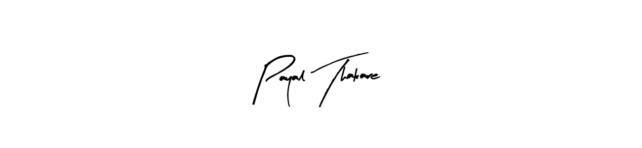 How to make Payal Thakare name signature. Use Arty Signature style for creating short signs online. This is the latest handwritten sign. Payal Thakare signature style 8 images and pictures png