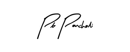 Make a beautiful signature design for name Pb Pancholi. With this signature (Arty Signature) style, you can create a handwritten signature for free. Pb Pancholi signature style 8 images and pictures png