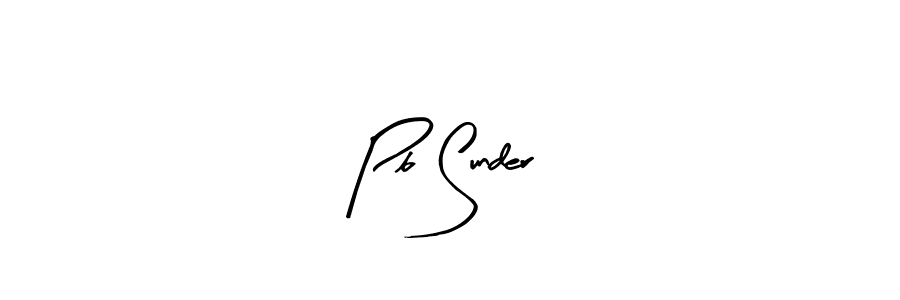 Use a signature maker to create a handwritten signature online. With this signature software, you can design (Arty Signature) your own signature for name Pb Sunder. Pb Sunder signature style 8 images and pictures png