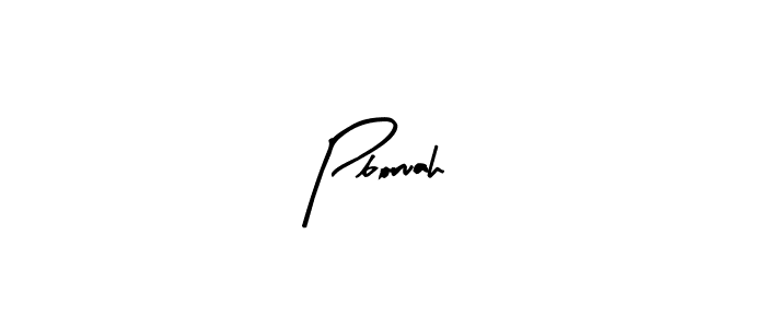 Pboruah stylish signature style. Best Handwritten Sign (Arty Signature) for my name. Handwritten Signature Collection Ideas for my name Pboruah. Pboruah signature style 8 images and pictures png