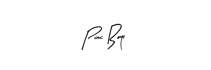 How to make Pcmc Boys name signature. Use Arty Signature style for creating short signs online. This is the latest handwritten sign. Pcmc Boys signature style 8 images and pictures png