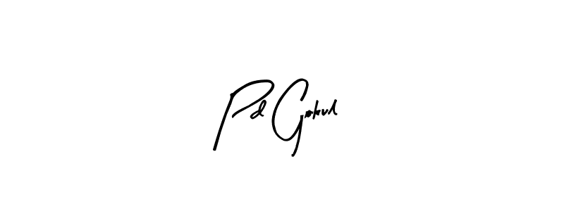Make a beautiful signature design for name Pd Gokul. With this signature (Arty Signature) style, you can create a handwritten signature for free. Pd Gokul signature style 8 images and pictures png
