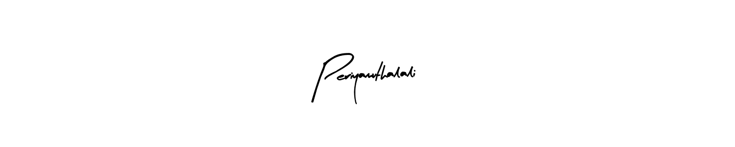 The best way (Arty Signature) to make a short signature is to pick only two or three words in your name. The name Periyamuthalali include a total of six letters. For converting this name. Periyamuthalali signature style 8 images and pictures png