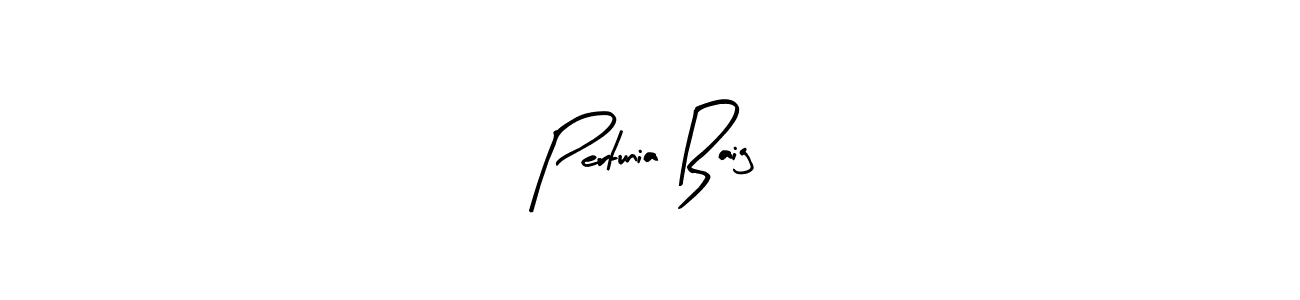 The best way (Arty Signature) to make a short signature is to pick only two or three words in your name. The name Pertunia Baig include a total of six letters. For converting this name. Pertunia Baig signature style 8 images and pictures png