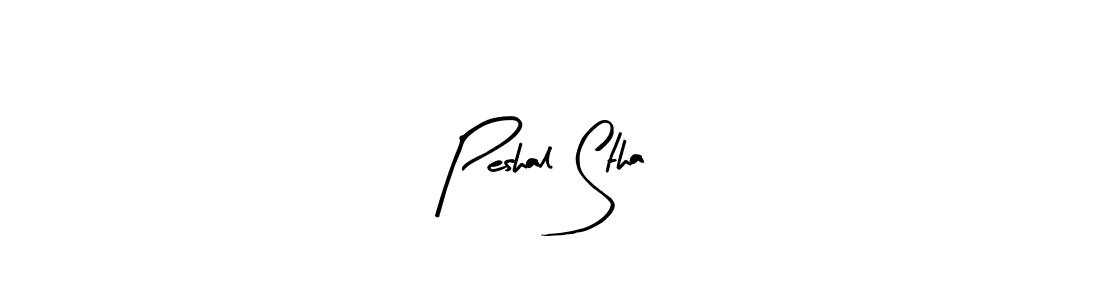 Make a beautiful signature design for name Peshal Stha. With this signature (Arty Signature) style, you can create a handwritten signature for free. Peshal Stha signature style 8 images and pictures png