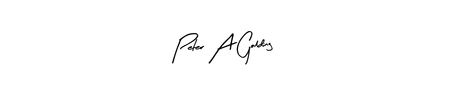 Peter A Golding stylish signature style. Best Handwritten Sign (Arty Signature) for my name. Handwritten Signature Collection Ideas for my name Peter A Golding. Peter A Golding signature style 8 images and pictures png