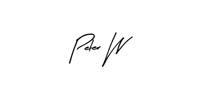 Design your own signature with our free online signature maker. With this signature software, you can create a handwritten (Arty Signature) signature for name Peter W. Peter W signature style 8 images and pictures png