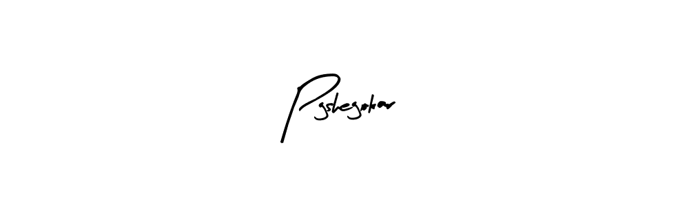 Make a beautiful signature design for name Pgshegokar. With this signature (Arty Signature) style, you can create a handwritten signature for free. Pgshegokar signature style 8 images and pictures png