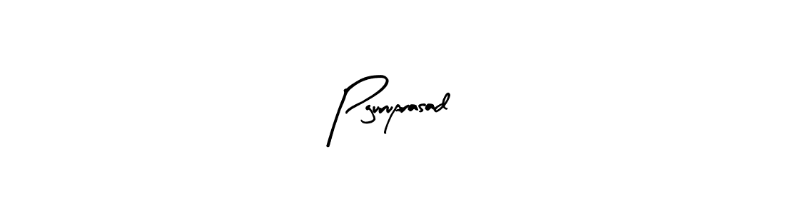Design your own signature with our free online signature maker. With this signature software, you can create a handwritten (Arty Signature) signature for name Pguruprasad. Pguruprasad signature style 8 images and pictures png