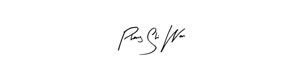 Also You can easily find your signature by using the search form. We will create Phang Shi Wan name handwritten signature images for you free of cost using Arty Signature sign style. Phang Shi Wan signature style 8 images and pictures png
