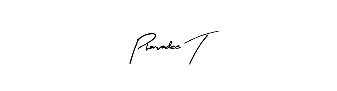 Arty Signature is a professional signature style that is perfect for those who want to add a touch of class to their signature. It is also a great choice for those who want to make their signature more unique. Get Phanvadee T name to fancy signature for free. Phanvadee T signature style 8 images and pictures png