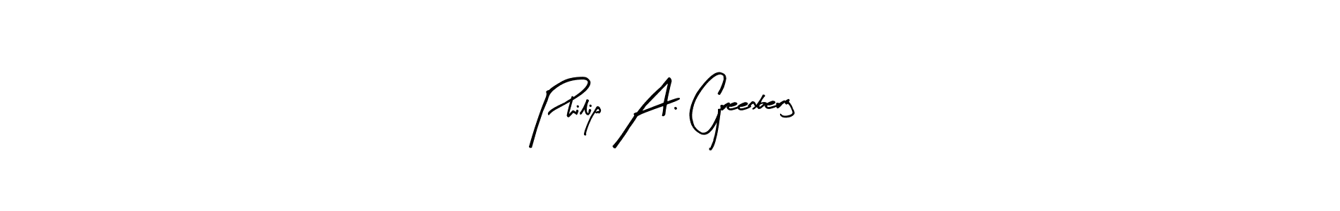 How to make Philip A. Greenberg name signature. Use Arty Signature style for creating short signs online. This is the latest handwritten sign. Philip A. Greenberg signature style 8 images and pictures png