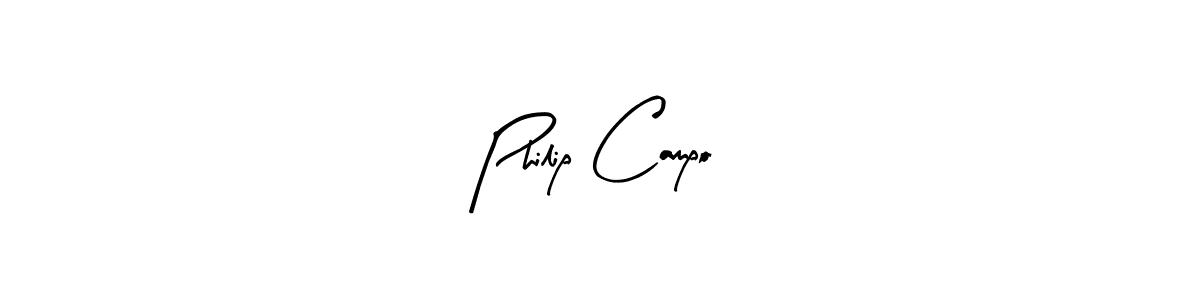 Arty Signature is a professional signature style that is perfect for those who want to add a touch of class to their signature. It is also a great choice for those who want to make their signature more unique. Get Philip Campo name to fancy signature for free. Philip Campo signature style 8 images and pictures png