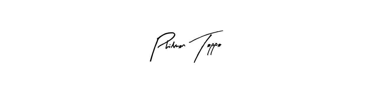 The best way (Arty Signature) to make a short signature is to pick only two or three words in your name. The name Philmon Toppo include a total of six letters. For converting this name. Philmon Toppo signature style 8 images and pictures png