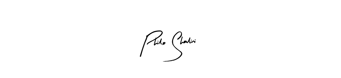Create a beautiful signature design for name Philo Shalini. With this signature (Arty Signature) fonts, you can make a handwritten signature for free. Philo Shalini signature style 8 images and pictures png
