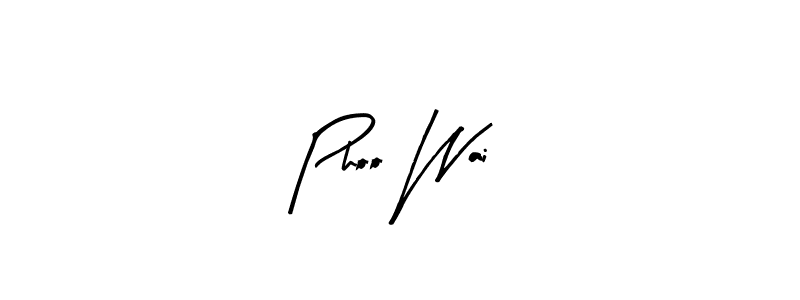 Make a beautiful signature design for name Phoo Wai. With this signature (Arty Signature) style, you can create a handwritten signature for free. Phoo Wai signature style 8 images and pictures png