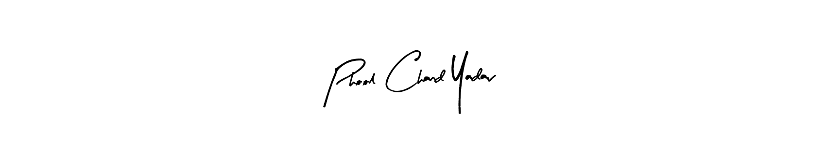 Arty Signature is a professional signature style that is perfect for those who want to add a touch of class to their signature. It is also a great choice for those who want to make their signature more unique. Get Phool Chand Yadav name to fancy signature for free. Phool Chand Yadav signature style 8 images and pictures png