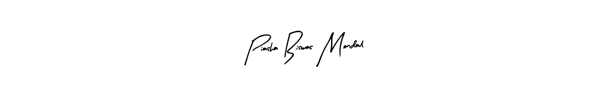 Make a beautiful signature design for name Piasha Biswas Mondal. With this signature (Arty Signature) style, you can create a handwritten signature for free. Piasha Biswas Mondal signature style 8 images and pictures png