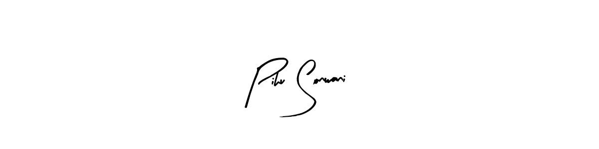 Pihu Sonwani stylish signature style. Best Handwritten Sign (Arty Signature) for my name. Handwritten Signature Collection Ideas for my name Pihu Sonwani. Pihu Sonwani signature style 8 images and pictures png