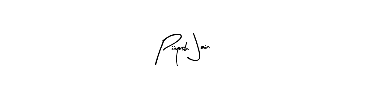 Use a signature maker to create a handwritten signature online. With this signature software, you can design (Arty Signature) your own signature for name Piiyush Jain. Piiyush Jain signature style 8 images and pictures png