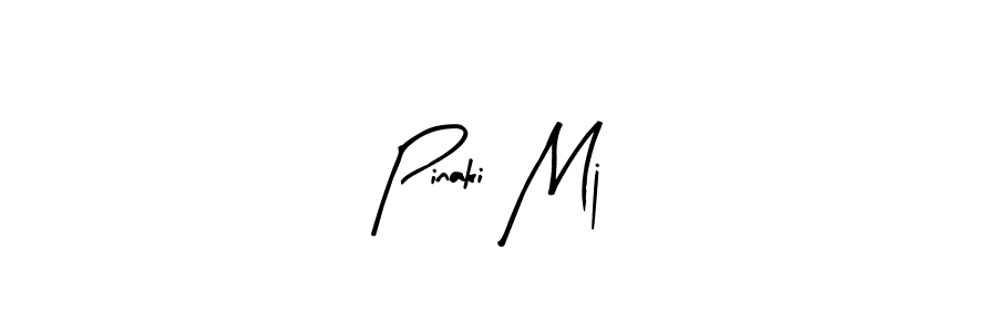 Create a beautiful signature design for name Pinaki Mj. With this signature (Arty Signature) fonts, you can make a handwritten signature for free. Pinaki Mj signature style 8 images and pictures png