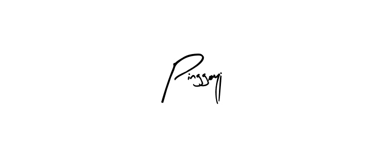 Design your own signature with our free online signature maker. With this signature software, you can create a handwritten (Arty Signature) signature for name Pinggoyj. Pinggoyj signature style 8 images and pictures png