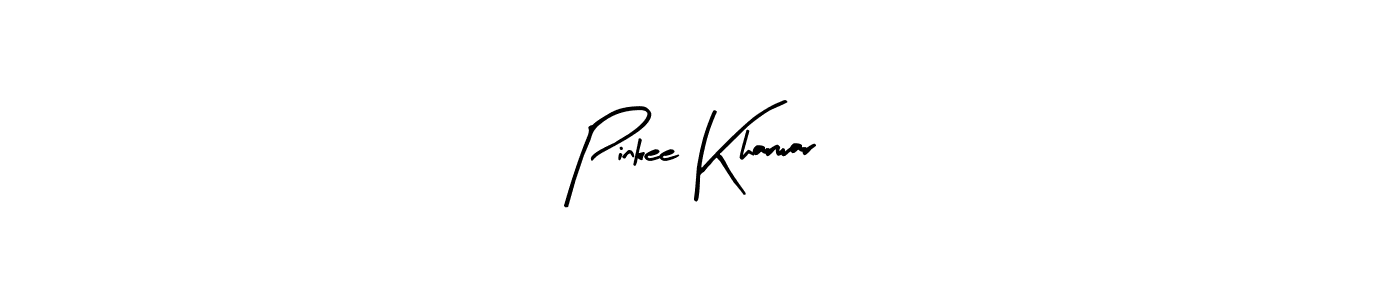 How to make Pinkee Kharwar name signature. Use Arty Signature style for creating short signs online. This is the latest handwritten sign. Pinkee Kharwar signature style 8 images and pictures png